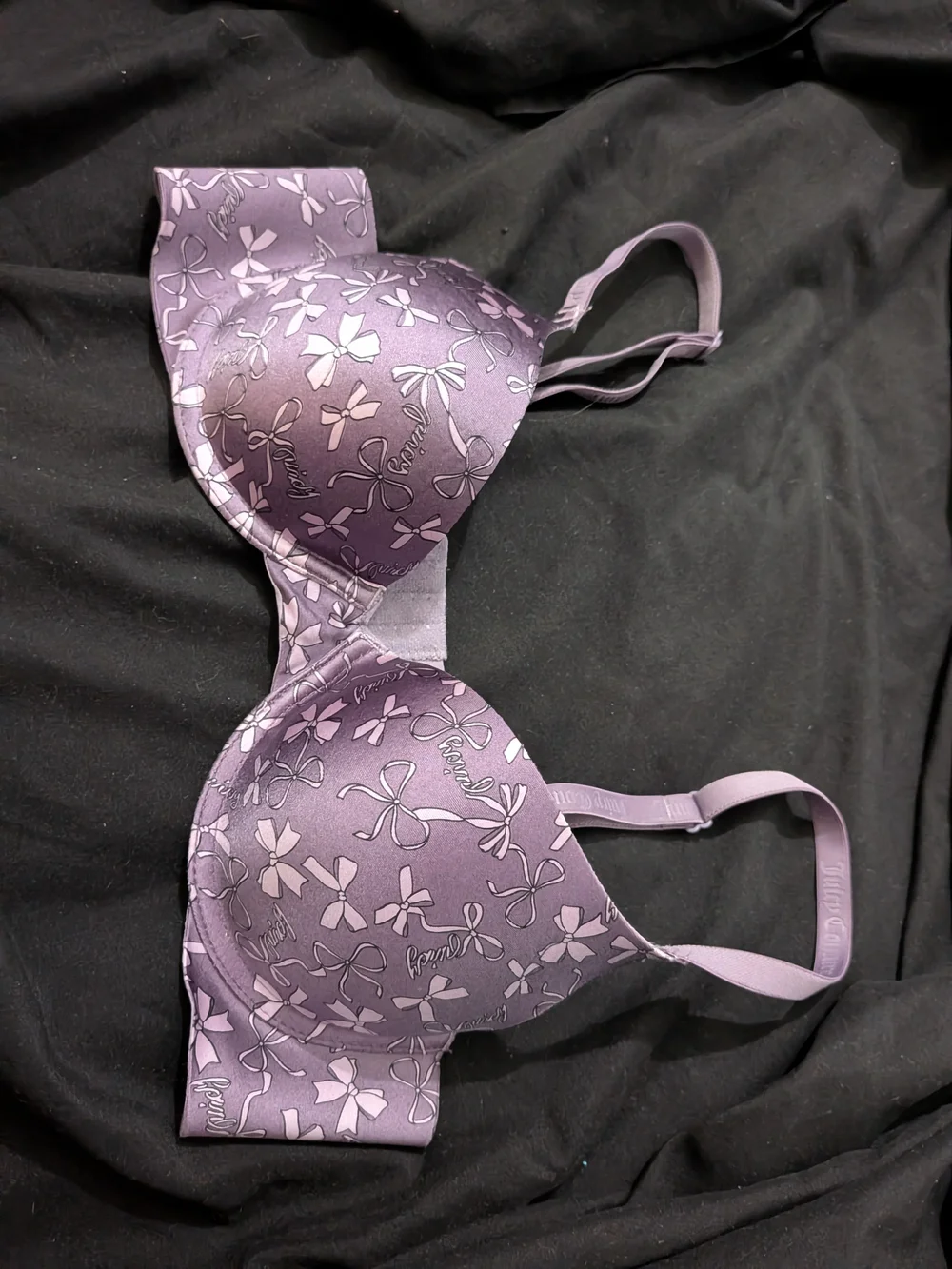 Juicy Couture Lavender Bow-Print T-Shirt Bra